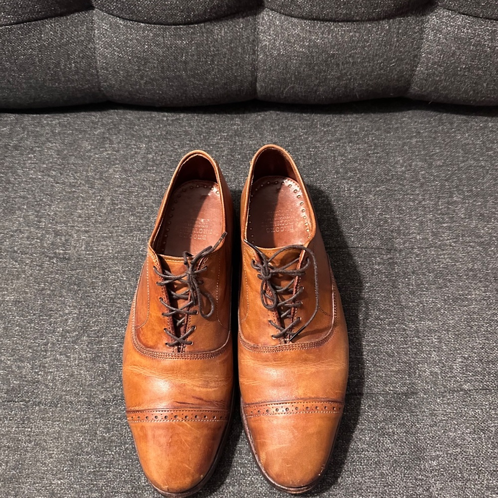 Brooks Brothers Chestnut Cap Toe Dress Shoes size 10